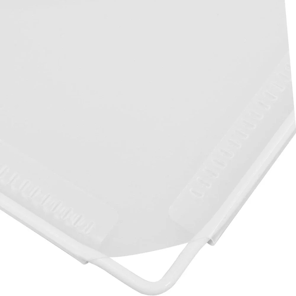 Desk Divider Privacy Screen Frosted Plastic‎ White Metal Frame 18x12 Inch